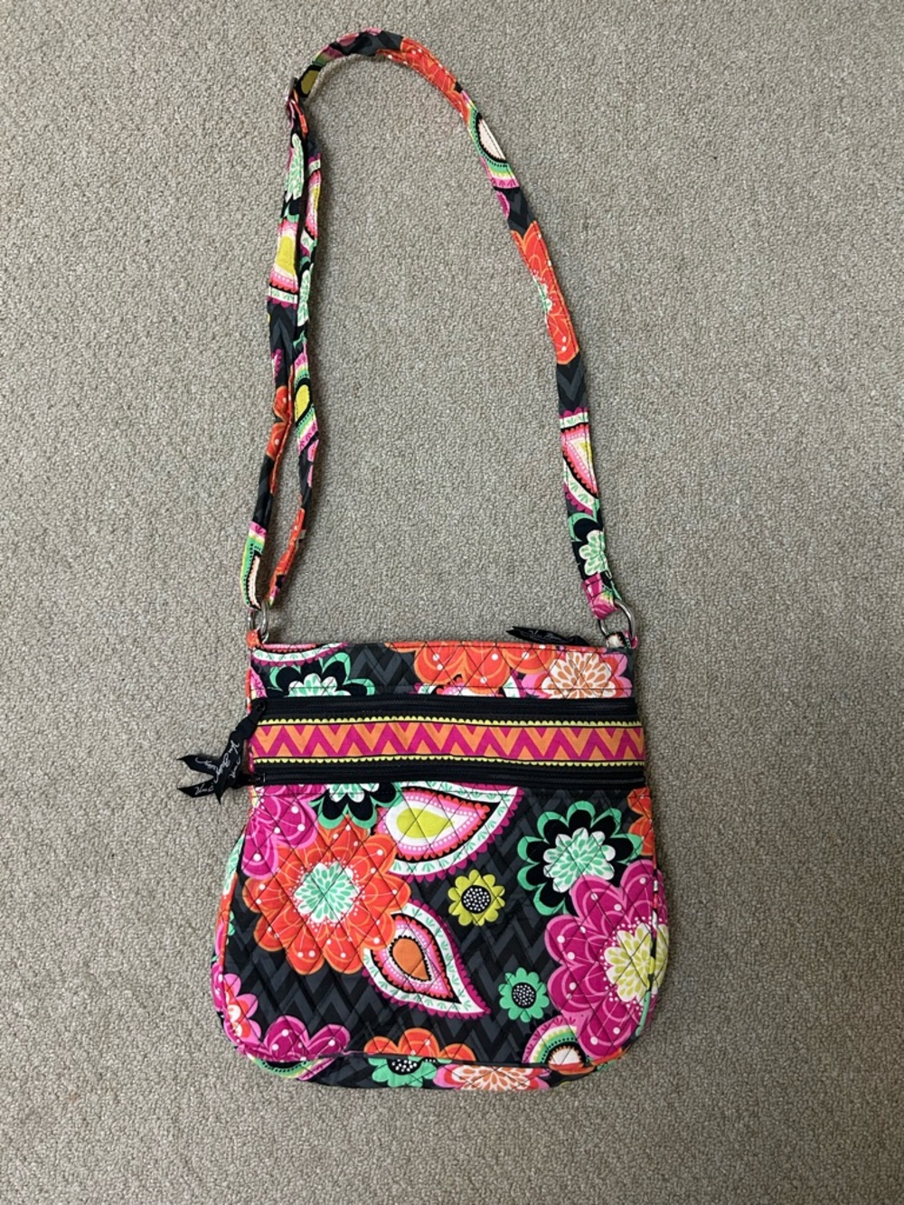 Vera Bradley Triple Zip Hipster-Ziggy Zinnia